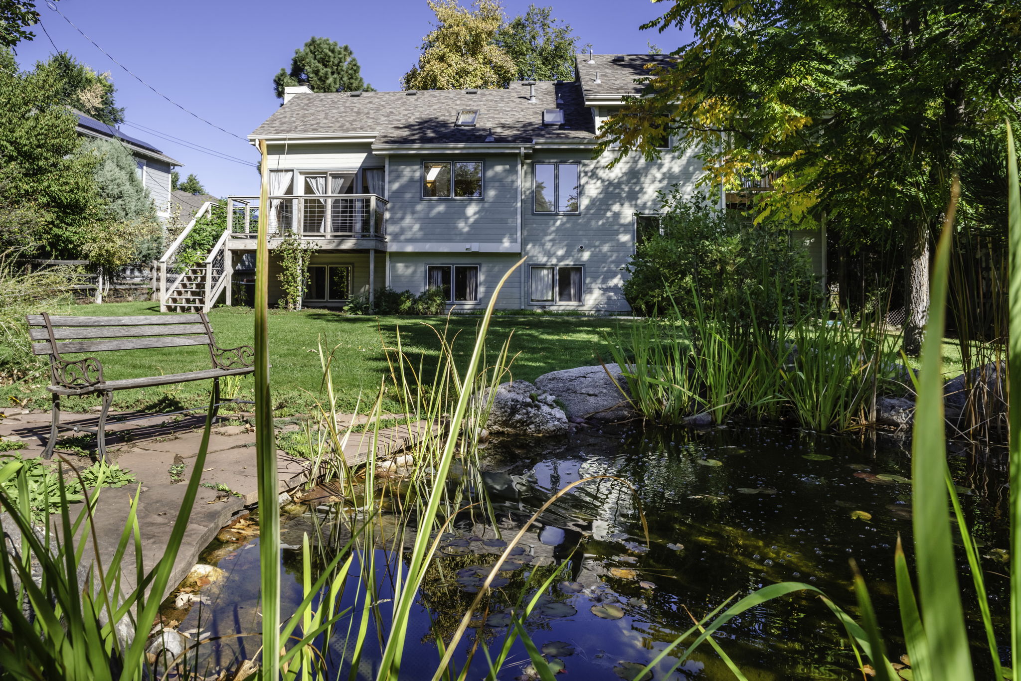 Park like back yard at 2080 Orchard Avenue, Boulder, CO 80304