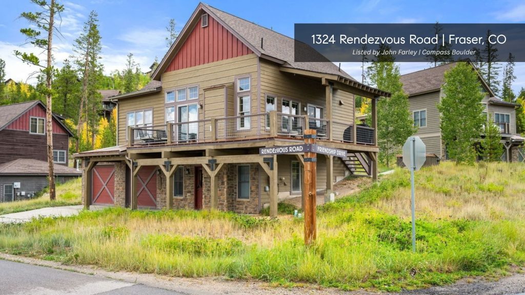 Mountain home at 1324 Rendezvous Road in Fraser, Colorado, surrounded by aspens near Winter Park.