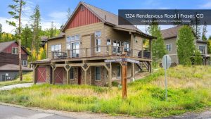 Mountain home at 1324 Rendezvous Road in Fraser, Colorado, surrounded by aspens near Winter Park.